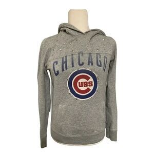Victorias Secret Chicago Cubs Long Sleeve Gray Hoodie Sweatshirt Xs